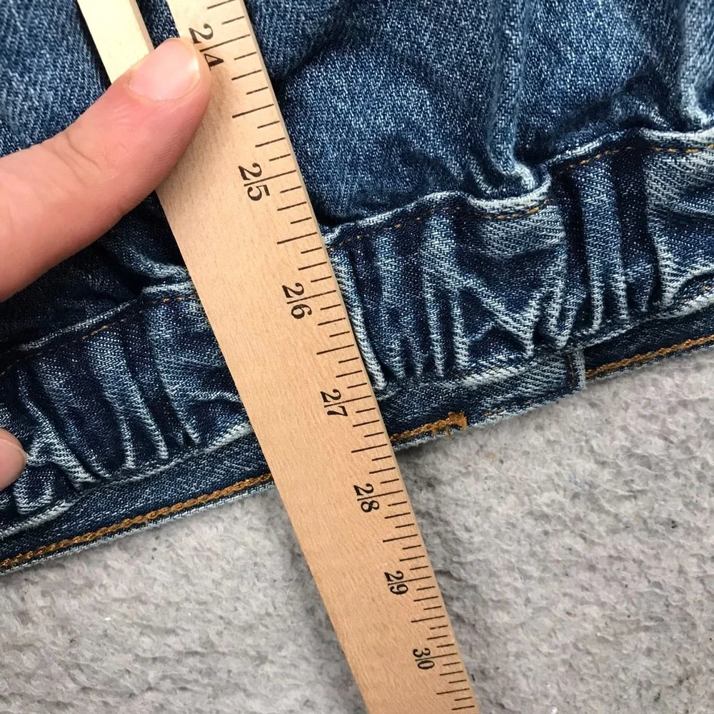 American Eagle AE Oversized Denim Jacket Mens S Blue Jean Cotton Trucker Coat